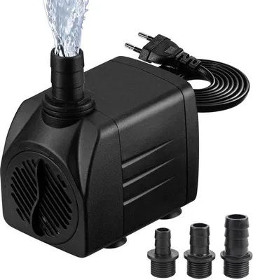 Immagine prodotto di Uniqoos® Mini pompa sommergibile da 25W, 220V – 1800 l/h, altezza di sollevamento 2 m, regolabile, con 4 ventose e 3 ugelli, ideale per acquari, stagni, fontane da giardino e sistemi di idroponica