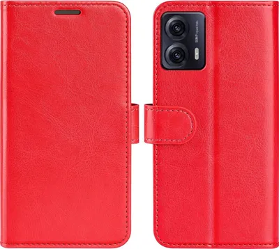 Produktbild von Mobigear Basic  Motorola Moto G53 5G Hülle Klapphülle Geldbörse - Rot
