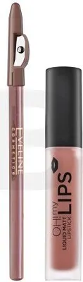 Produktbild von Eveline OH! My Velvet Lips Matt Lip Kit Lippenset fr einen matten Effekt 02 Milky Chocolate 4,5 ml