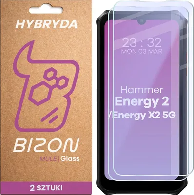 Produktbild von 2x Flexibles Hybridglas für HAMMER Energy X2 5G / 2, Bizon Glass Mule Duo