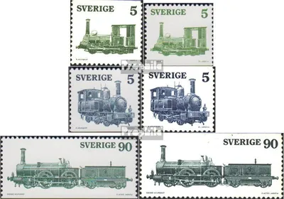 Produktbild von Briefmarken Schweden 1975 Mi 918Do,Du,919Do,Du, 920Do,Du (kompl.Ausg.) postfrisch Lokomotiven