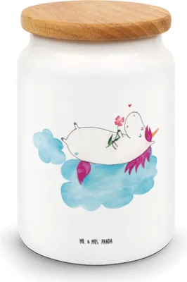 Produktbild von Mr. & Mrs. Panda Kaffeedose Einhorn Verliebt - Weiß - Geschenk, Lebensmittelbehälter, Wolke, Einhörner, Unicorn, Keksdose, Teedose, zuckerdose, Aufbewahrungsdose, Liebe