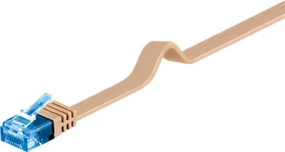 Produktbild von Netzwerkkabel Flachkabel 0,5m - 20m, Farbe:Hell Braun, Länge:2 m