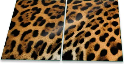 Produktbild von Herdabdeckplatten Glaskeramik Spritzschutz Glas Universal 2-Teilig 2x40x52 Tiere Braun