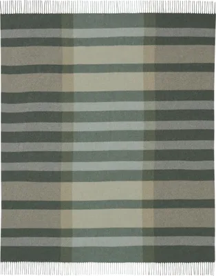Produktbild von Biederlack Plaid mit Fransen  Charming Farbe Moss Größe 150 x 200