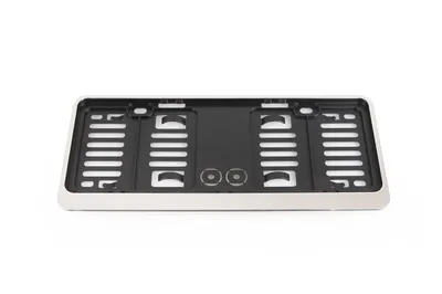 Image de Support de plaque d'immatriculation petit NOIR - CHROME