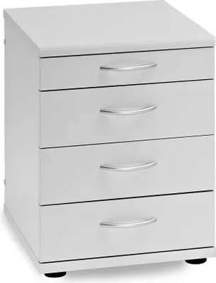 Produktbild von MÖBELPARTNER Standcontainer lichtgrau 4 Auszüge 41,6 x 50,0 x 53,4 cm