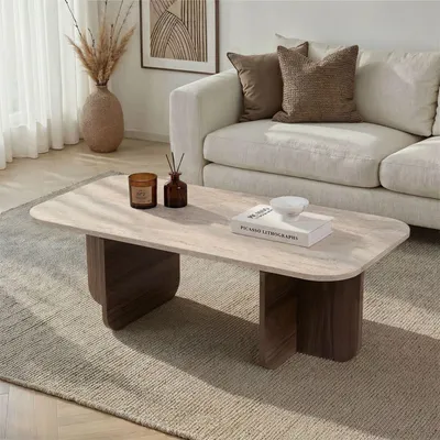 Obrázok produktu pre Skye Decor, kvalitný konferenčný stolík (3-dielny) v prevedení Sapphire Oak, 100% melamín, 120 cm
