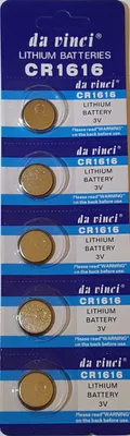 Produktbild von 5 x 3V Lithium Batterie CR 1616 Knopfzelle CR1616