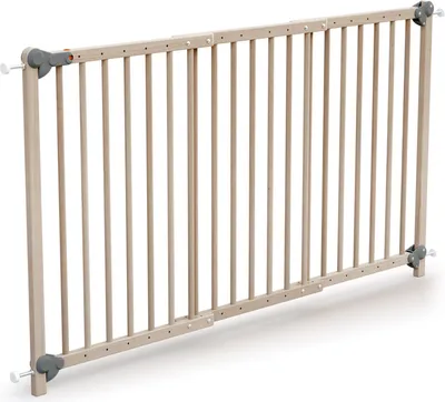 Image de WEBABY - Barrière de sécurité ultra-extensible Hêtre Brut 150 cm LOKEE| 73-152 cm| Amovible |Pour enfant jusqu'à 24 mois | Ouverture à une main | Fixation par perçage