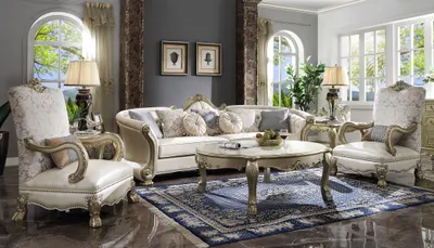 Immagine prodotto di Tavolo classico tavolino tavolino divano design soggiorno barocco 138x120