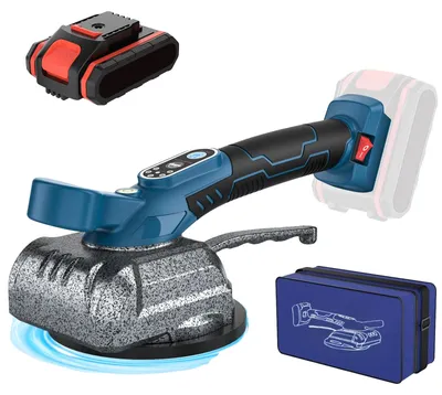 Productafbeelding van Accubedieningsmachine voor het leggen van tegels, met instelbare snelheidsstanden, compatibel met 21V accu, blauw (1 accu)