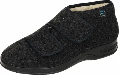 Produktbild von Fly Flot Herren Hausschuh geschlossen mit Klettverschluss 270001, Größe:41 EU, Farbe:Schwarz