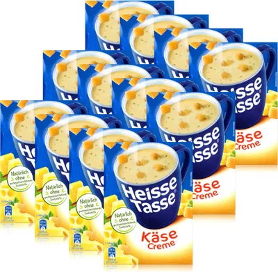 Produktbild von Heisse Tasse Käse Creme mit Croûtons 3 Beutel á 18g (12er Pack)
