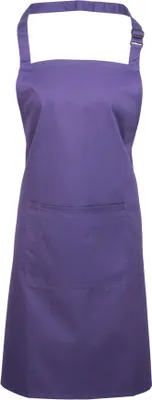 Produktbild von Premier Workwear PR154 | Colours Bib Apron With Pocket - 72 x 86 cm - Waschbar bis 60 - Farbe: Purple (ca. Pantone 269) - Größe: 72 x 86 cm