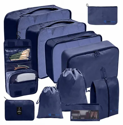 Zdjęcie produktu dla CIRON TRAVEL ZESTAW ORGANIZERY PODRÓŻNE do walizki plecaka 11 el. granatowy