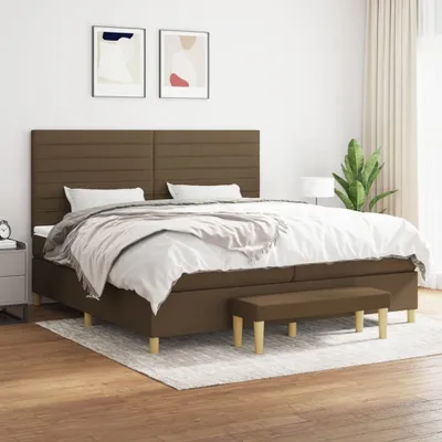 Produktbild von Maison Exclusive - Boxspringbett mit Matratze Dunkelbraun 200x200 cm Stoff