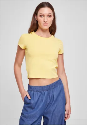Obrázek produktu pro Dámské tričko Urban Classics Ladies Stretch Jersey Cropped Tee vintagesun - XXL