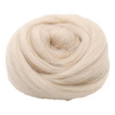 Produktbild von Filzwolle zum Trockenfilzen und Nassfilzen - Farbe Hellbeige 20gr.