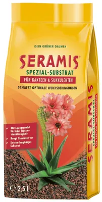 A bag of Seramis Spezial Substrat for cacti and succulents.