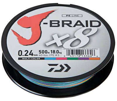 Produktbild von Daiwa Schnur J-Braid Farbe Multicolor Länge 300m ø 0,24mm