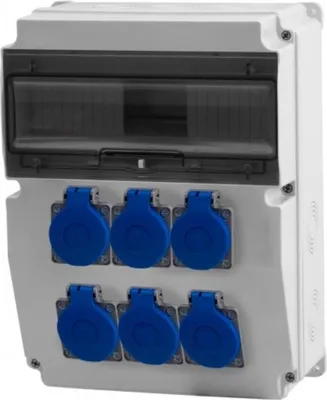 Imagen del producto de Caja de distribución 6x230V, 12 metros, grado de protección IP65