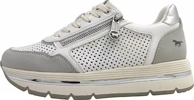 Image de Mustang Dames Faible Sneaker Low Top 1498302 blanc