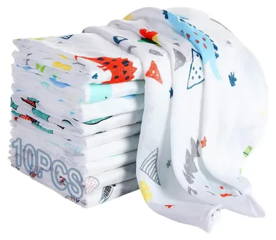 Produktbild von Mulltücher Baby Spucktücher 80x80 cm 10er-Pack Junge Baumwolle