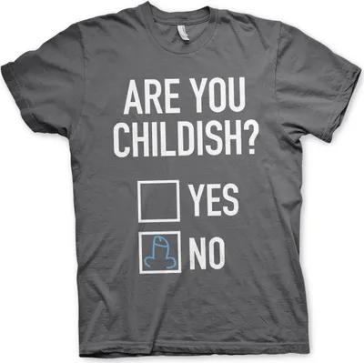 Produktbild von Are You Childish T-Shirt - X-Large - DarkGrey