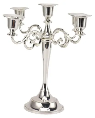 Image de Bougeoir en métal à 5 branches - Objet de décoration pour table à manger