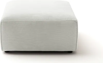 Produktbild von KAWOLA Hocker RANI Polsterhocker Feincord silber