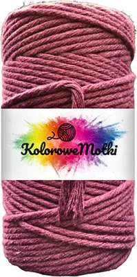 Produktbild von Makramee Garn Pflaume 2mm 60m | Naturliche Stark, Baumwollgarn, Baumwollschnur, Perfekt für Basteln