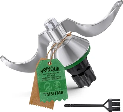 Produktbild von Teigmesser für Thermomix TM7, TM6 und TM5, Edelstahl-Teigmischmesser, einfache Reinigung, kein Teigrückstand, Zubehör für Thermomix