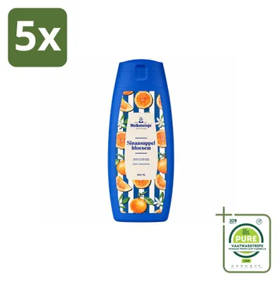 Imagen del producto de 5 unidades de gel de ducha Melkmeisje, aroma a flor de naranja, 300 ml - Paquete grande