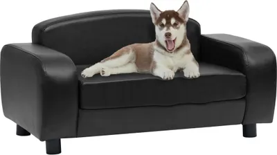 Produktbild von Möbel Hundesofa Schwarz 80x50x40 cm Kunstleder - Hundebetten &23144