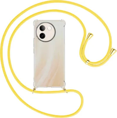 Produktbild von Handykette Backcover-Schutzhülle mit Band (Metall goldfarben) für vivo V30e 5G - gelb