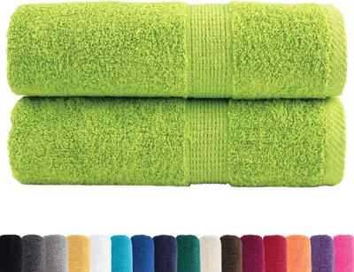 Immagine prodotto di vidaXL Asciugamani Premium SOLUND 2 pezzi verde mela 30x30 cm 600 g/m²