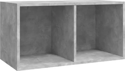 Produktbild von vidaXL Schallplatten-Aufbewahrungsbox Betongrau 71x34x36 cm