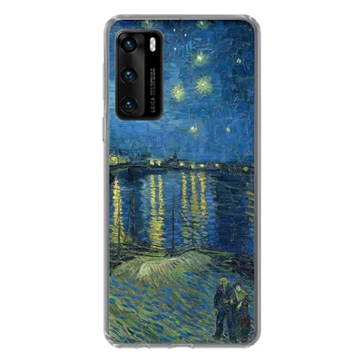 Produktbild von MuchoWow® Handyhülle Schutzhülle Hülle für Huawei P40 Die sternenklare Nacht - Vincent van Gogh Silikon Softcase Handy Hülle - Handytasche