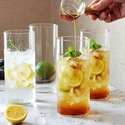 Produktbild von Trinkgläser 400 ml, Set von 4, Borosilikatglas, Für warme und kalte Getränke