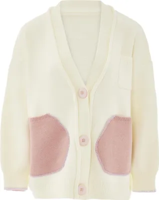 Produktbild von IMMY damen strickjacke - wollweiss pink, M