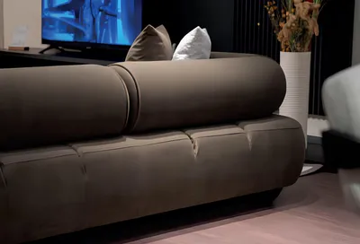 Zdjęcie produktu dla Zestaw do salonu: 4+3+1-osobowy, kolor: biało-brązowy, nowoczesny design – 3 elementy