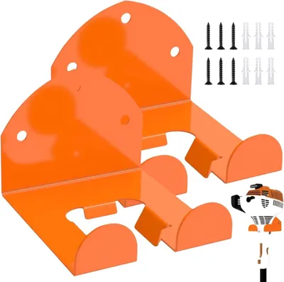 Productafbeelding van Bosmaaierhouder 2 stuks, wandhouder voor tuingereedschap, met schroeven, voor garage