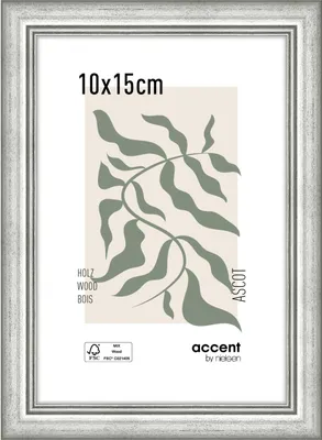 Produktbild von accent by nielsen Holz Bilderrahmen Ascot, 10x15 cm, Silber