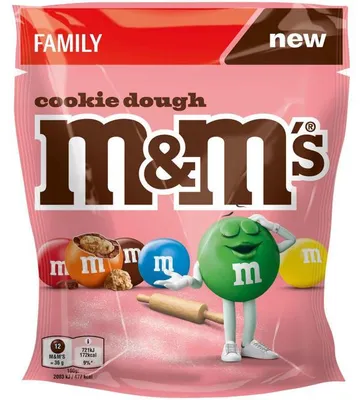 Produktbild von M&M'S Cookie Dough Geschmack knackige Schokolinsen Packung 290g