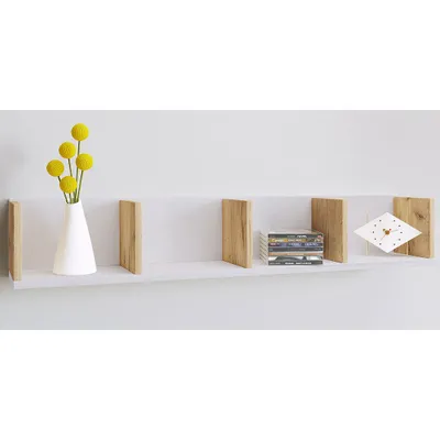 Produktbild von VCM Holzregal hängend | platzsparendes Regal | Maße: H. 15 x B. 97 x T. 17 cm | Elegantes Regal hängend | Aufbewahrungsregal | Bücherregal | Wandboard - Honsa
