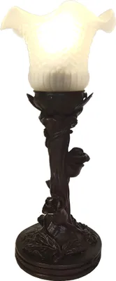 Immagine prodotto di Lampada da tavolo Clayre & Eef Ø 12x31 cm in poliresina bianca