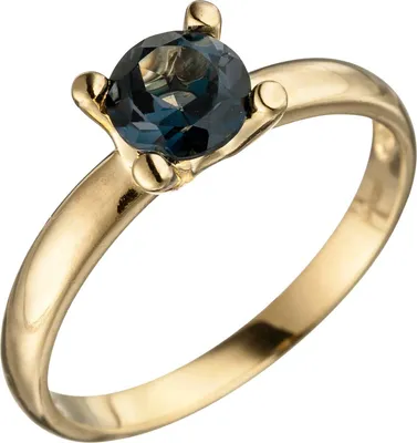 Produktbild von Gr. 60 Damen Ring 585 Gold Gelbgold 1 Blautopas blau London Blue Goldring