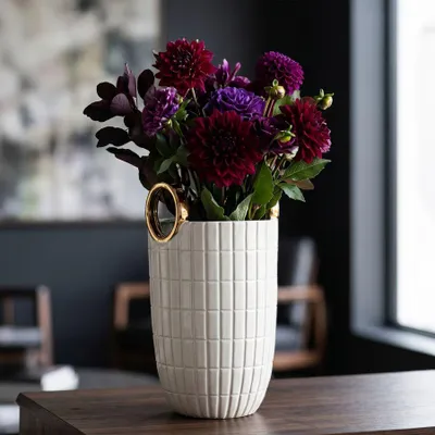 Immagine prodotto di Mauro Ferretti Vaso Shopping Ø 18x25 cm oro bianco