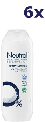 Image de 6 lotions corporelles neutres de 250 ml